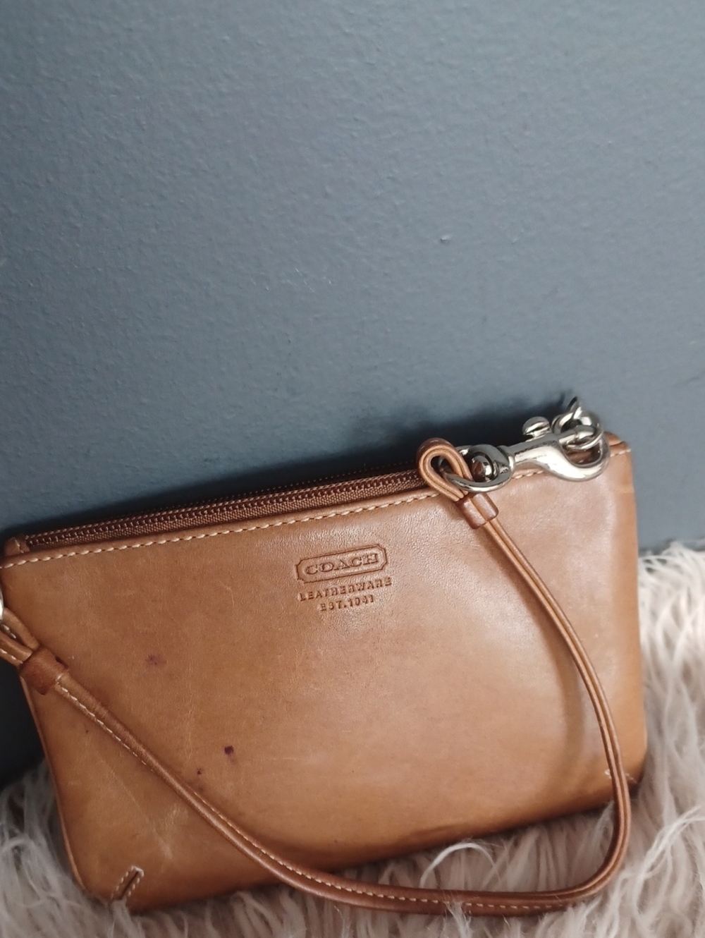 Vintage Coach Leather Wristlet